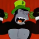 King Kong in chains clutching money, as seen on The Simpsons